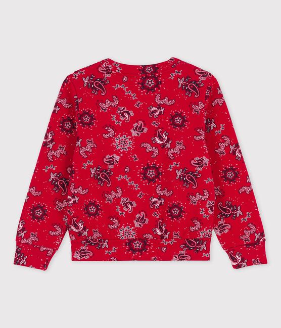  Girls' Fleece Sweatshirt TERKUIT red/MULTICO white