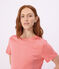 Women's short-sleeved plain cotton T-shirt pink