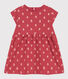 Babies' Short-Sleeved Patterned Cotton Dress