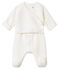 Two-in-one sleepsuit in a quilted tubic MARSHMALLOW white