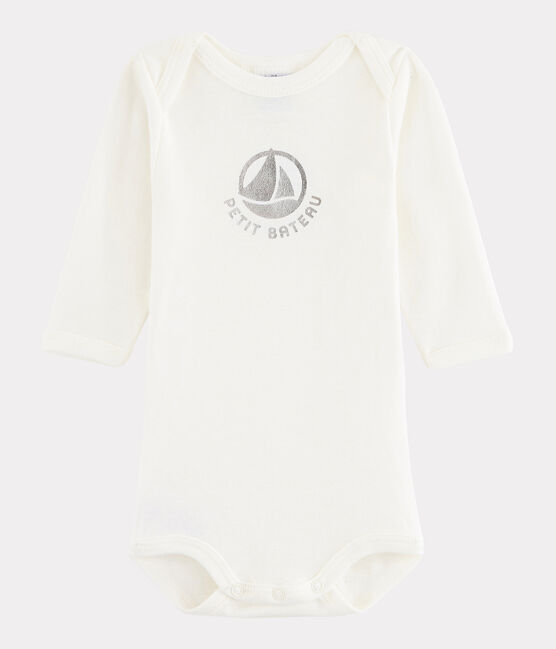 Unisex Babies' Long-Sleeved Bodysuit MARSHMALLOW white