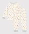 Children's star print velour pyjamas. MARSHMALLOW white/MULTICO white