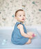 Baby girls' playsuit made of cotton/linen blend FONTAINE