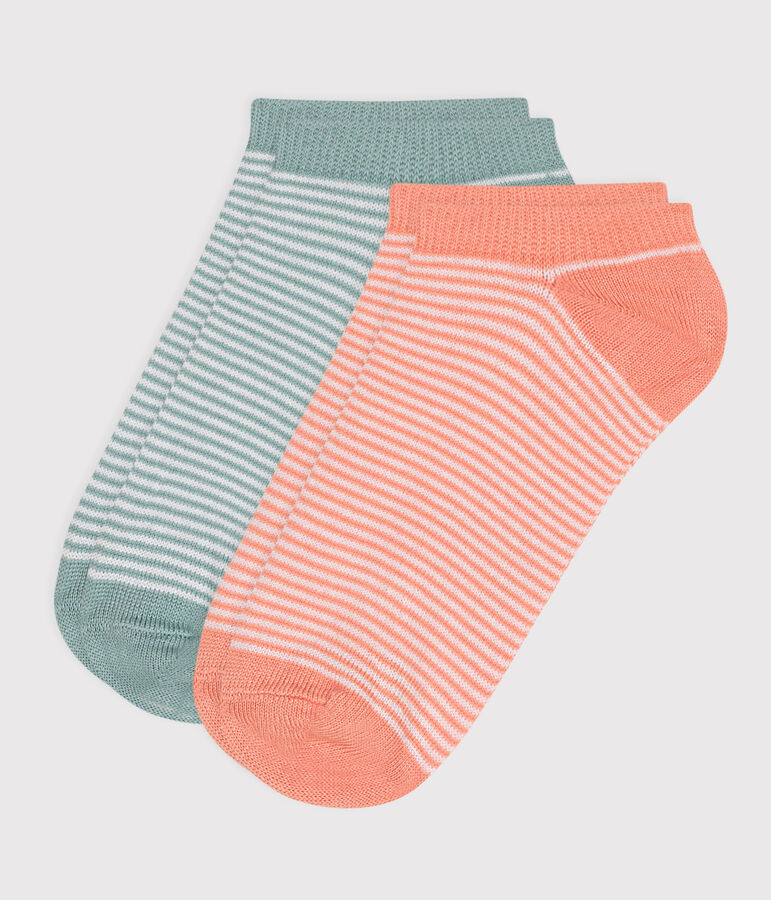 Pairs of children's pinstriped cotton socks - 2-pack variante 1