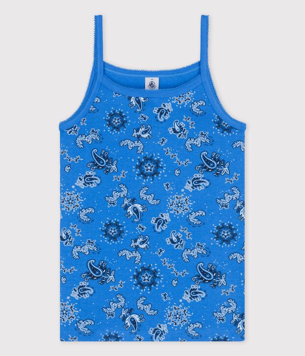 Women's Iconic Organic Cotton Strappy Top blue/multicolor