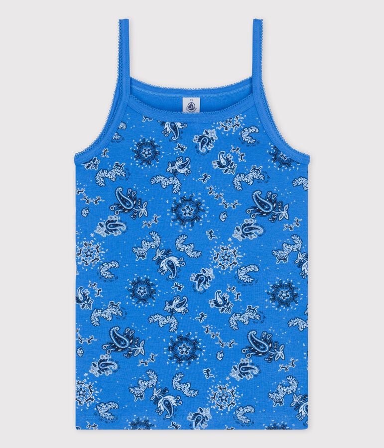 Women's Iconic Organic Cotton Strappy Top blue/multicolor