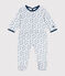Babies' velour sleepsuit ECUME white/MULTICO white