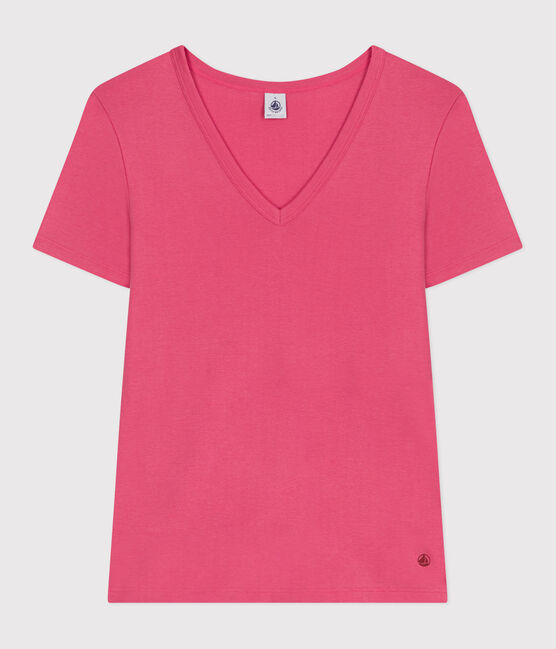 Women's Iconic striped cotton T-Shirt PEONIA pink