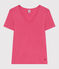 Women's Iconic striped cotton T-Shirt PEONIA pink