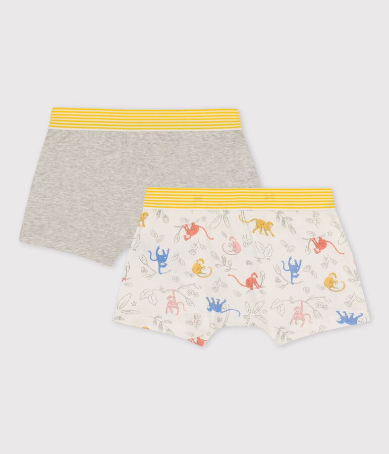 Boys' Monkey Themed Organic Cotton Boxer Shorts - 2-Pack multicolor