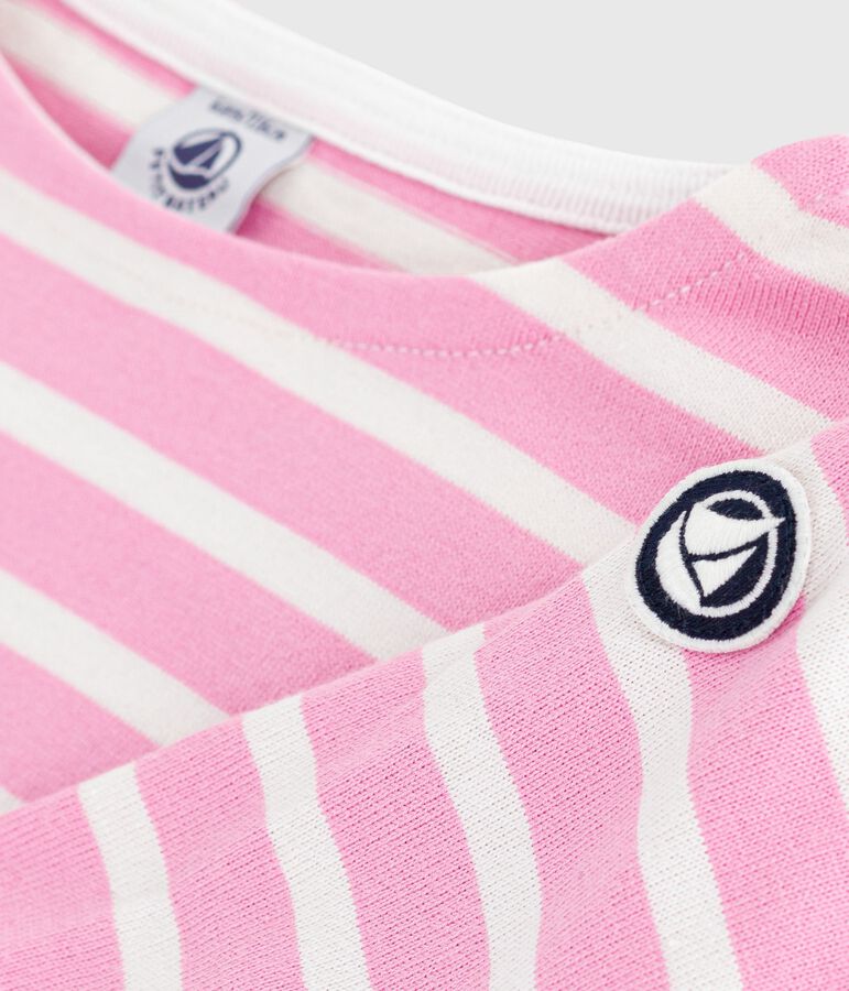Children's cotton Breton top BOUDOIR pink/MILK