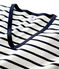 Women's Iconic Cotton V-Neck T-Shirt MARSHMALLOW white/SMOKING blue