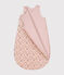 Babies' TOG 3 velour sleeping bag SALINE pink/MULTICO white