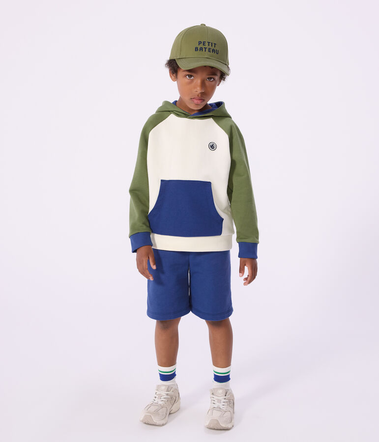 Children's cotton hoodie MILK /MULTICO