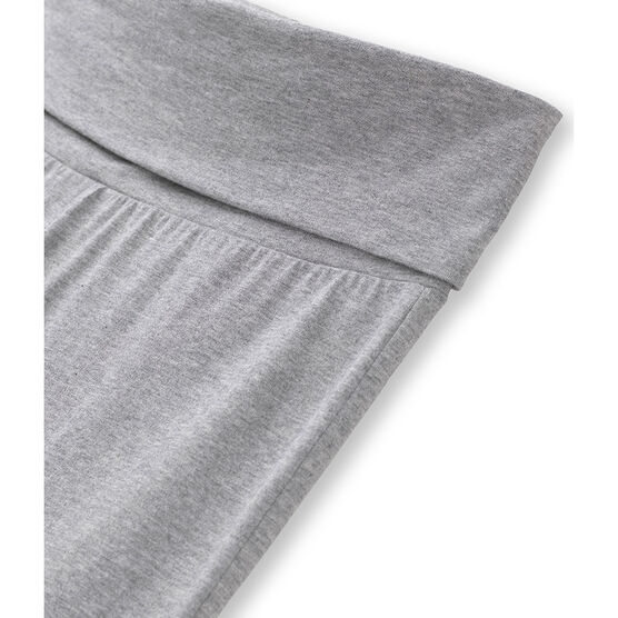 Women's plain Lycra jersey dance pants POUSSIERE CHINE grey