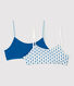Girls' Graphic Floral Print Organic Cotton and Elastane Bralettes - 2-Pack