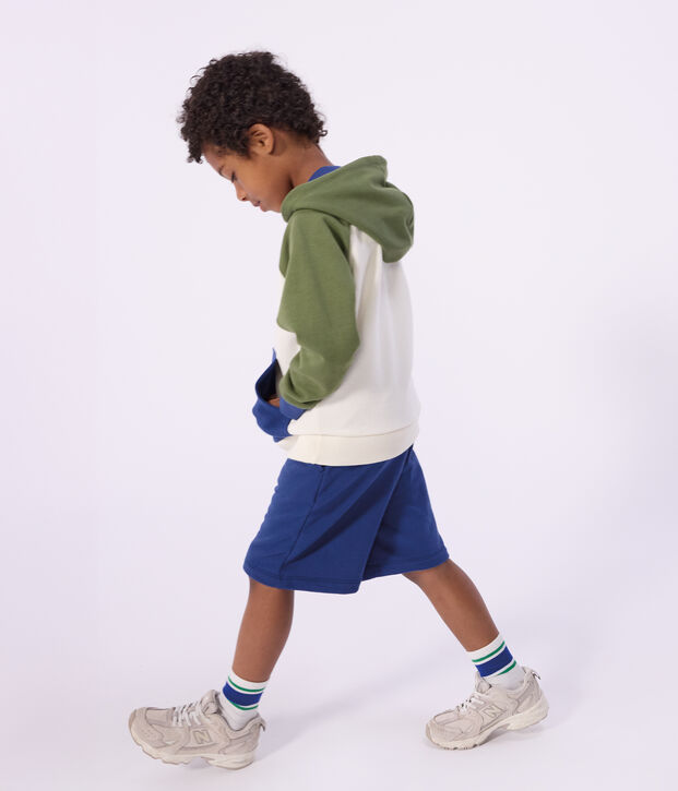 Children's cotton hoodie Ecru/multicolor