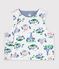 Babies' sleeveless reversible Paris print cotton cardigan white/multicolor
