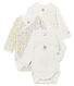 Baby girls' long-sleeved bodysuit - Set of 3