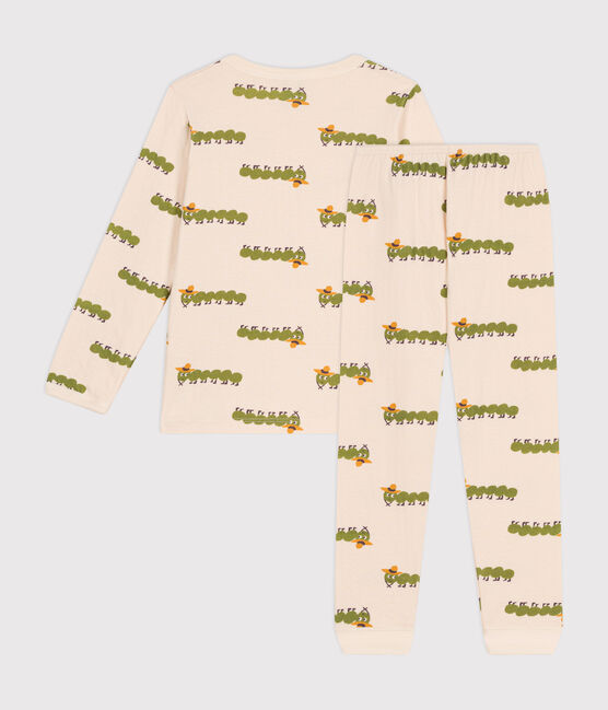 Children's Cotton Animal Print Pyjamas AVALANCHE white/MULTICO