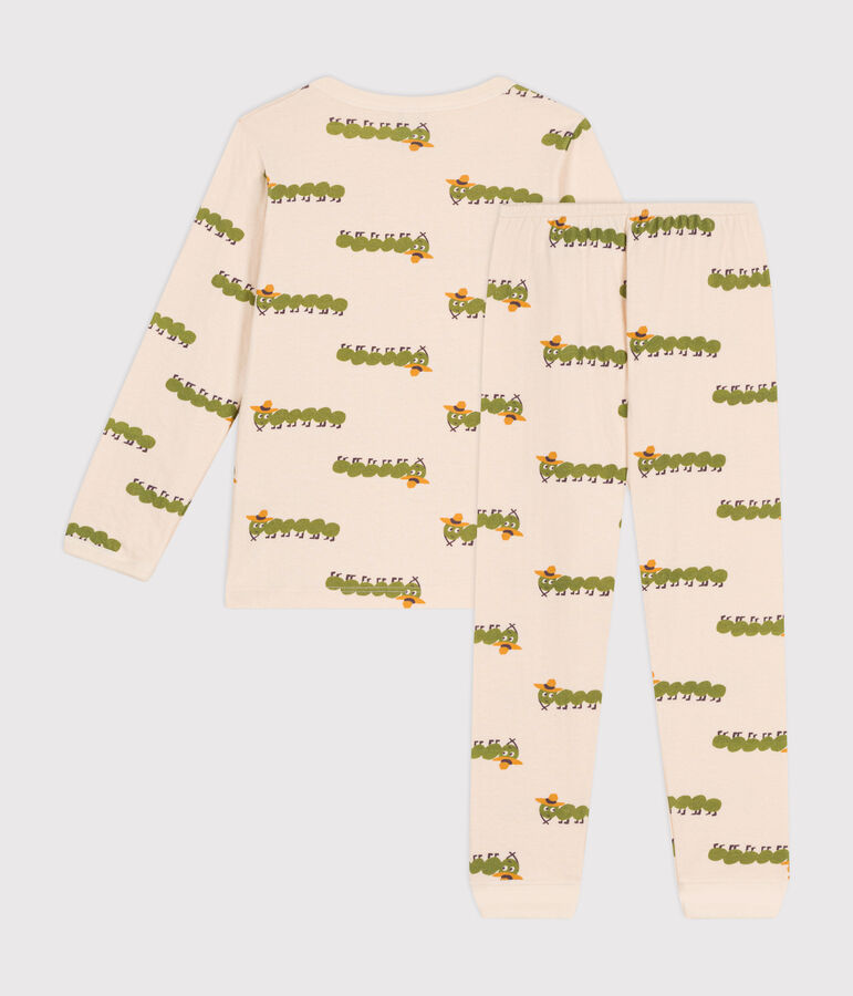 Children's Cotton Animal Print Pyjamas Ecru/multicolor