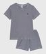 Children's short stripy cotton pyjamas