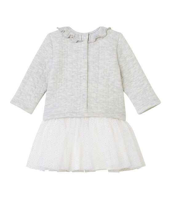 Baby Girls' 2 in 1 Long-Sleeved Dress BELUGA CHINE grey