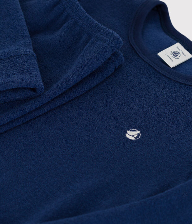 Children's Unisex Brushed Terry Pyjamas blue