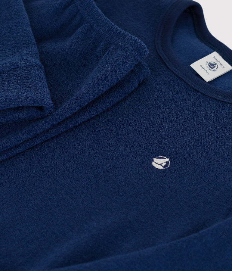 Children's Unisex Brushed Terry Pyjamas blue