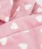 Children's printed fleece dressing gown pink/white