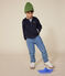 Sweatshirt zippé à capuche enfant garçon SMOKING blue