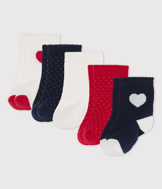 Babies' Heart Patterned Socks - 5-Pack variante 1