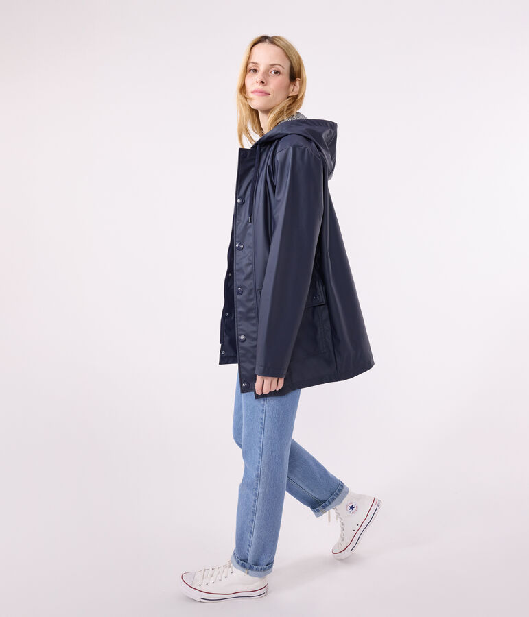 Iconic Recycled Fabric and Organic Cotton Raincoat blue
