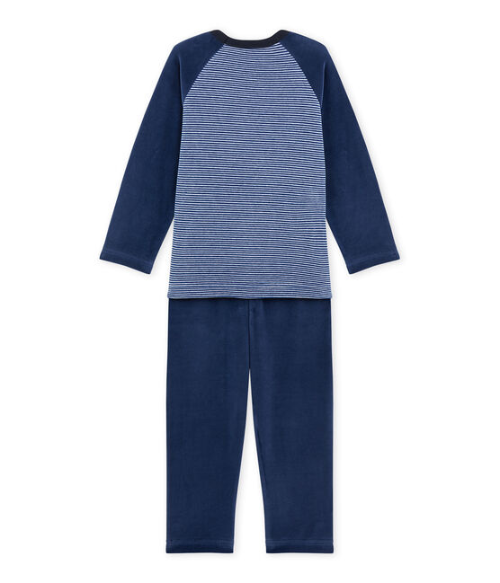 Boy's wolf motif pyjamas SURF blue/MAJOR blue/ECUME