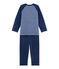 Boy's wolf motif pyjamas SURF blue/MAJOR blue/ECUME