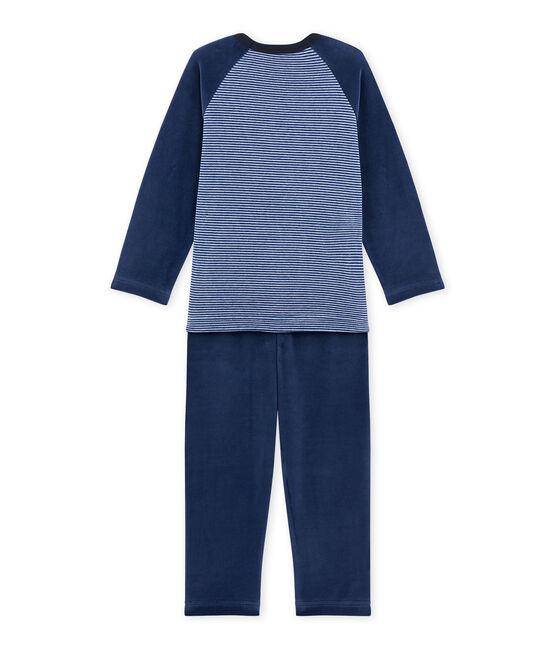 Boy's wolf motif pyjamas SURF blue/MAJOR blue/ECUME