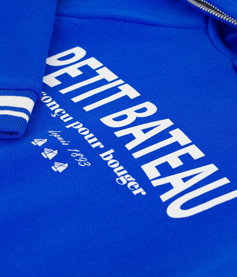 Children's cotton hoodie PERSE blue