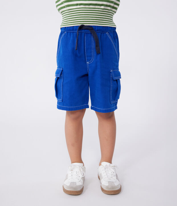 Children's cotton cargo Bermuda shorts blue