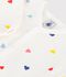 Babies' heart print footless cotton pyjama suit white/multicolor