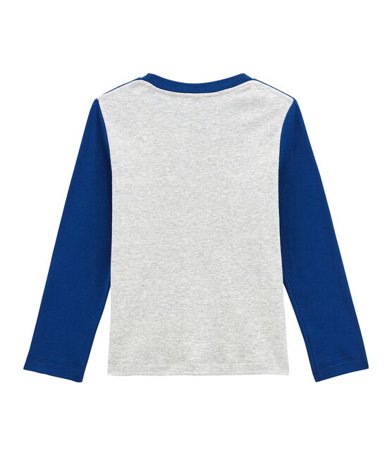 Boy's long sleeved T-shirt BELUGA grey/LIMOGES blue