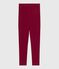 Children's plain cotton leggings AMARANTE