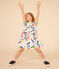 Girl's Short-sleeved Printed Cotton Dress MARSHMALLOW white/MULTICO white