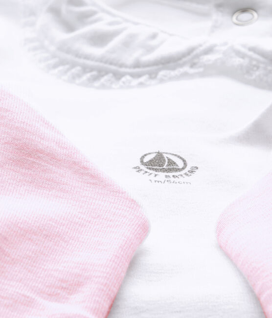 Baby girls' 3-piece set ECUME white/VIENNE pink