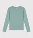 Women's plain rib knit long-sleeved Iconic T-shirt