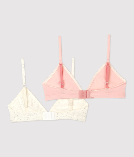 Girls' Sparkly Print Organic Cotton and Elastane Bras - 2-Pack variante 1