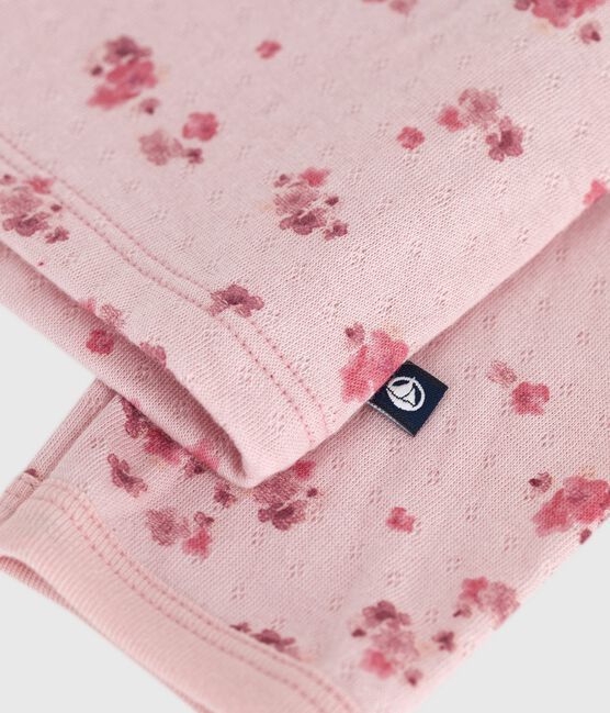 Babies' floral-print cotton cardigan JOLI pink/MULTICO white