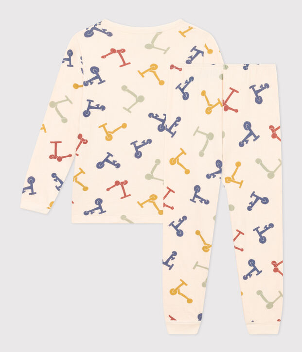 Children's Cotton Print Pyjamas Ecru/multicolor