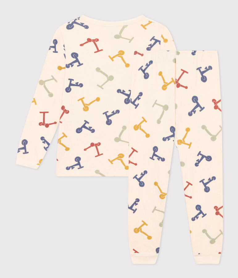 Children's Cotton Print Pyjamas Ecru/multicolor