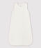 Babies' White Organic Cotton Tube Knit Sleeping Bag MARSHMALLOW white/MULTICO white