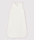 Babies' White Organic Cotton Tube Knit Sleeping Bag